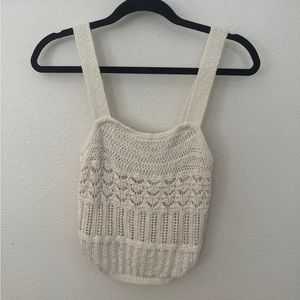 Abercrombie & Fitch crochet knit crop tank top